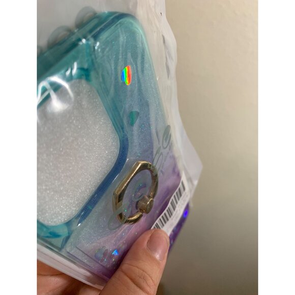 iPhone 15 Pro Glitter Case with Ring Holder Kickstand Bling (Teal Purple) AD3 - Picture 6 of 6